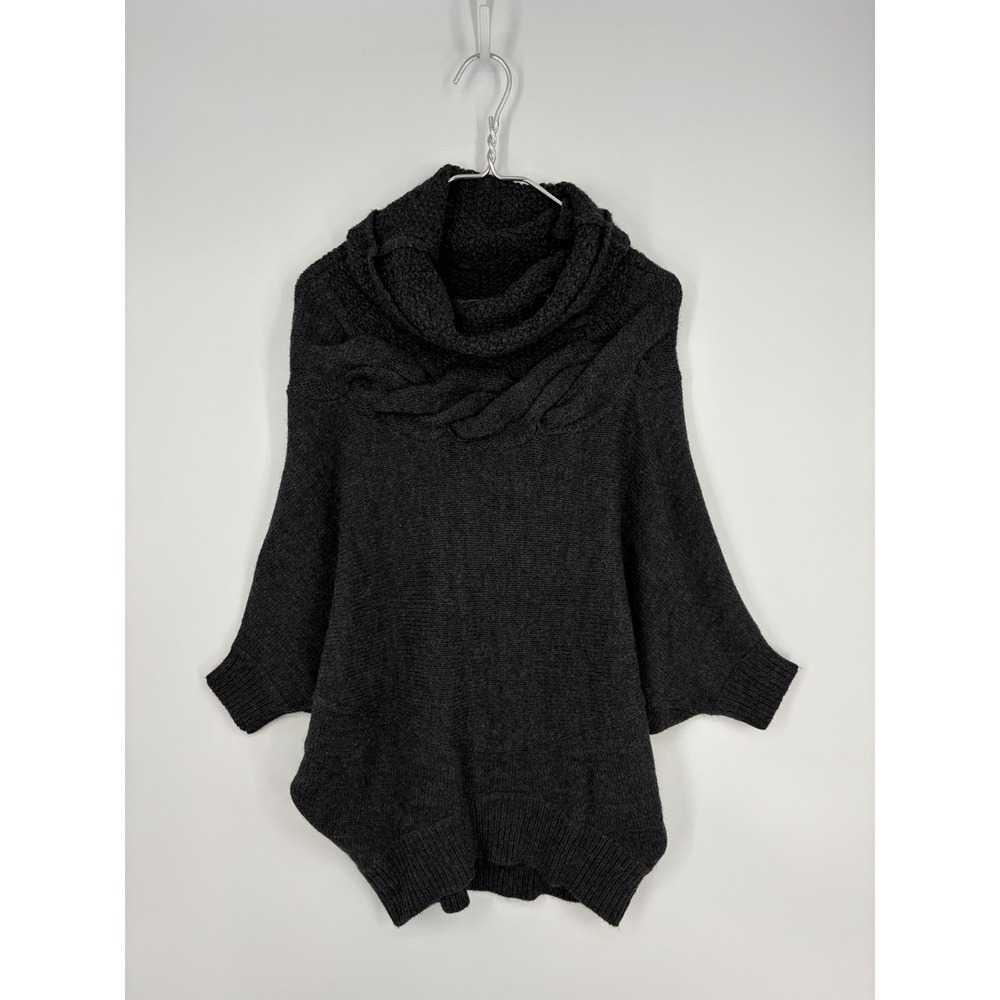 VINCE Sweater Womens M Gray Cowl Neck Wool Blend Dolman Sleeve Pullover